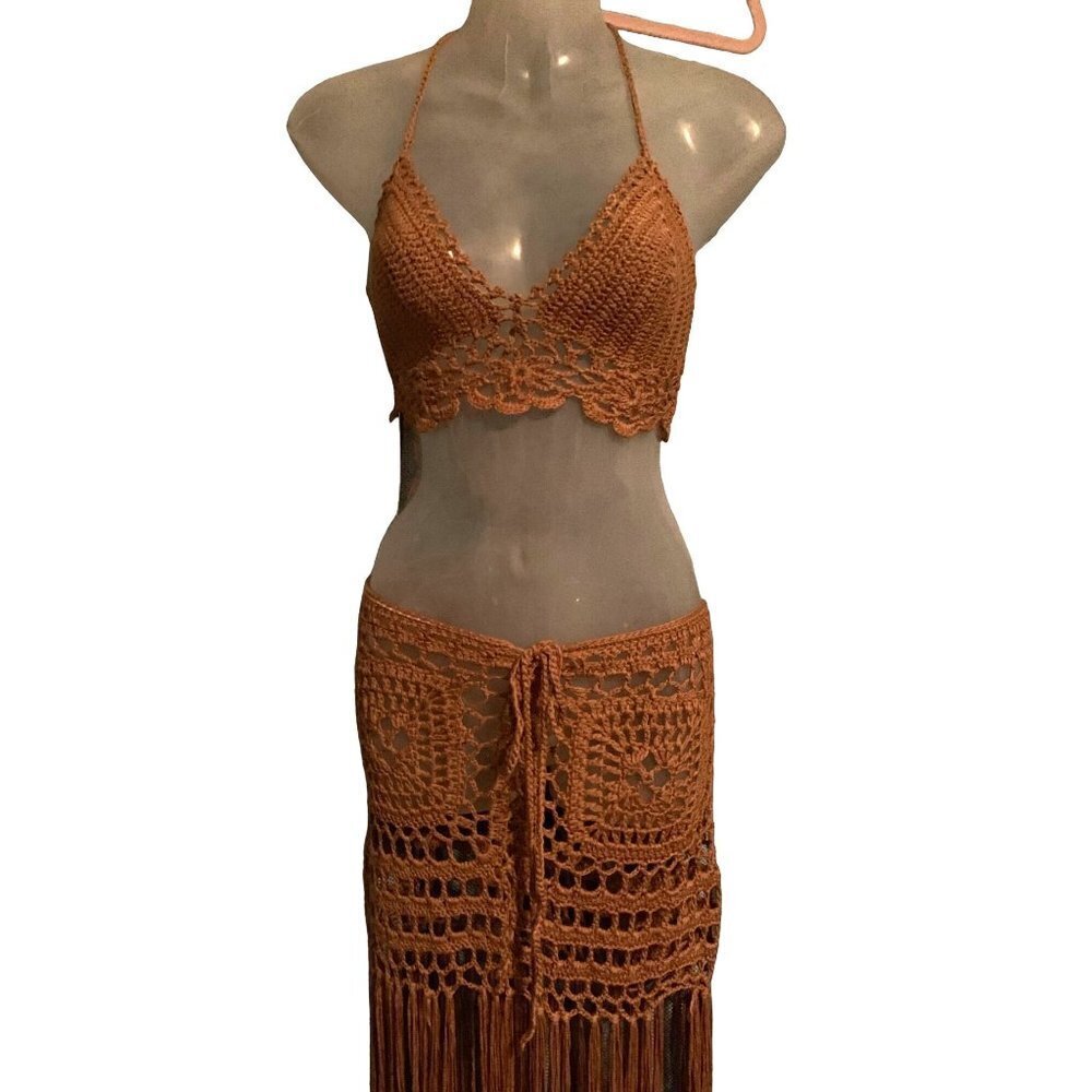 2 PC CROCHET SKIRT SET